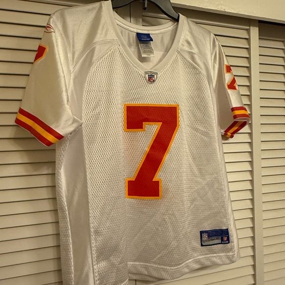 Kansas City Chiefs Candelaria #7 White and Red Women’s Sz L Jersey - Picture 2 of 11